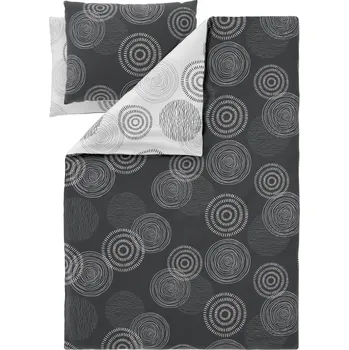 Povlečení LIVARNO® Ložní povlečení Renforcé kruhy 220 x 240, 70 x 90 cm zipový uzávěr