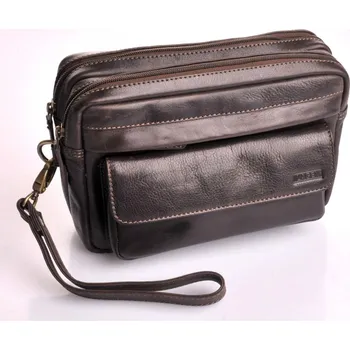 Pánská aktovka Pánská kožená taštička na doklady 2075/C tmavě hnědá, Lagen