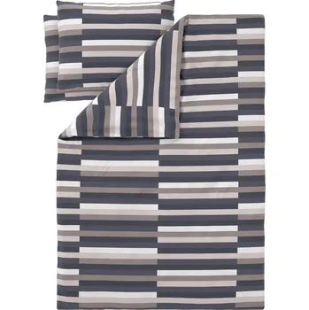 Povlečení LIVARNO® Ložní povlečení z mikrovláknitého saténu, 220 x 240 cm, 70 x 90 cm (pruhy)