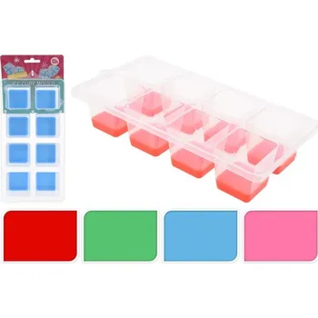 Tvořítko na led Forma na ledové velké kostky 8 ks, 25 x 13 x 5 cm, silikonové dno