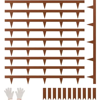 Zahrada Vevor Ocelový zahradní obrubník 10 ks 40×4.5" ohebný odolný antikorozní