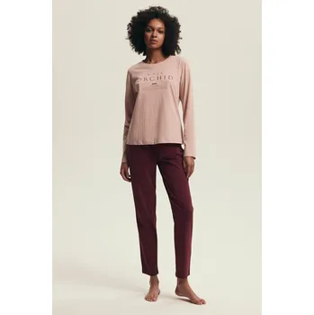 Dámské pyžamo Dámské pyžamo Dorla- bavlněné- s dlouhým rukávem- Orchid, ORCHID XL i384_34412098