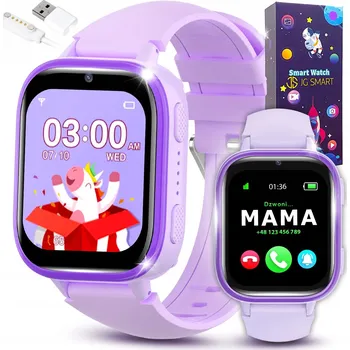 Chytré hodinky Chytré Hodinky pro děti JG Smart Chytré Hodinky A26 + Menu PL fialové