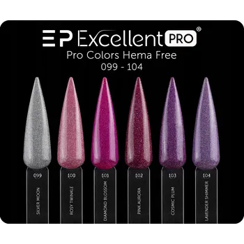 Lak na nehty Hybridní lak fialový PRO Colors HemaFree 104 LAVENDER SHIMMER 7g