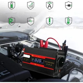 Měnič napětí SOLÁRNÍ MĚNIČ NAPĚTÍ 2000W DC 12V/24V NA AC 230V S OCHRANOU PROTI PŘEPĚTÍ