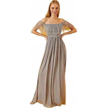 Dámské šaty COAST ŠATY ŠEDÁ MAXI ŠPANĚLSKÁ PROSTÁ 40 VL