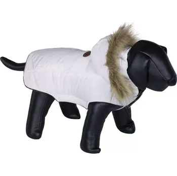 Obleček pro psa Nobby ELNA bunda pro psa s kožíškem bílá 40cm