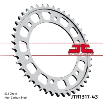 Řetězová sada pro motocykl Řetězová rozeta JT JTR 1317-43 43 zubů, 525