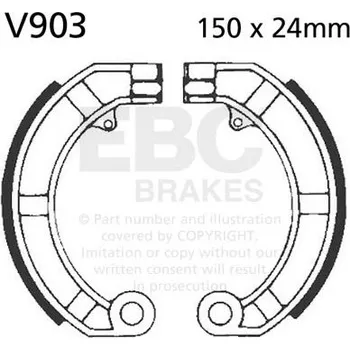 Auto-moto Sada brzdových čelistí EBC V903 neobsahuje pružiny