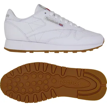 Pánské tenisky REEBOK Boty Reebok Classic Leather bílé unisex 42,5 BÍLÁ|ŠEDÁ