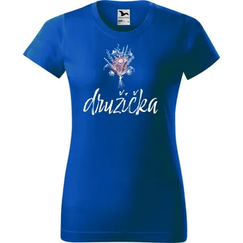 Dámské tričko DOBRÝ TRIKO Dámské tričko s potiskem Svědkyně kytice Barva: Královsky modrá, Velikost: 3XL