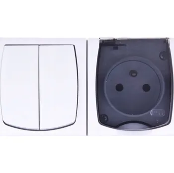 vypínač Dvojitý vypínač Klasik Ospel bílý ZH-NŁ2G/00/D