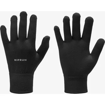 Rukavice KIPRUN Dětské běžecké rukavice Warm 8 LET ČERNÁ