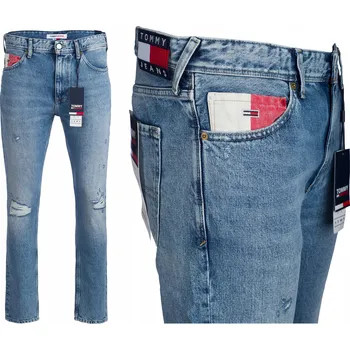 Pánská móda Tommy Hilfiger DM0DM11892 1AB pánské džíny se zúženými nohavicemi, velikost 32/32