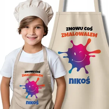 Kuchyňská zástěra Dětská kuchyňská zástěra BÉŽOVÁ