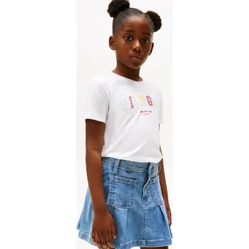 Oblečení a móda Dětské tričko Tommy Hilfiger KG0KG08526.128.176.PPYA bílá 00X, vel. 164