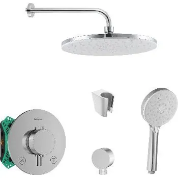 Sprchový set SANITINO - Sprchový set s termostatem a tělesem pod omítku Hansgrohe, příslušenství kielle, chrom SANI21HKK015