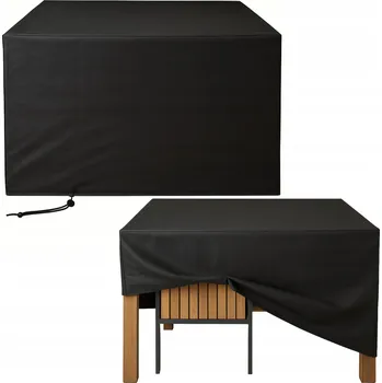 Krycí plachta VODĚODOLNÝ OBAL / PLACHTA NA ZAHRADNÍ STŮL, GRIL, NÁBYTEK ČERNÝ 120x120x74 cm