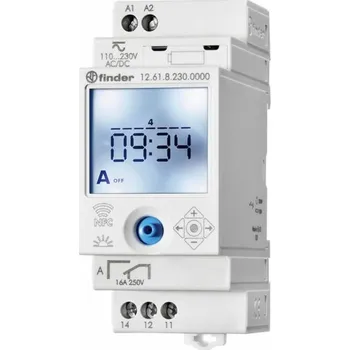Relé Finder Digital Clock Weekly NFC 1P 16A 230V AC/DC 12.61.8.230.0000