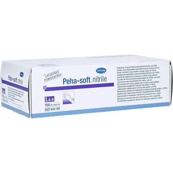 Vyšetřovací rukavice Vyšetřovací rukavice nitrilové bez pudru Peha-Soft Nitrile, 100 (90) ks L