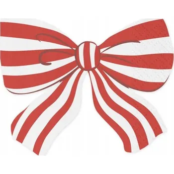 Papírový ubrousek Papírové ubrousky "Pruhovaná Mašlička ", PartyDeco, 32 x 26 cm, 12 ks