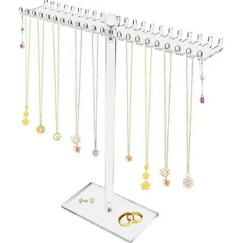Šperkovnice KUAOOOUK Akrylový stojan na šperky, stojan na náušnice, náhrdelníky, držák na šperky, průhledný