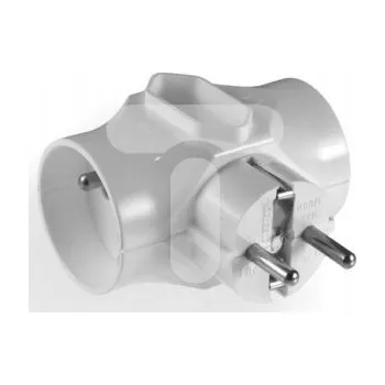 Elektrická zásuvka ELGOTECH rozbočka do zásuvky elektrický, 3 zásuvky, bílý R-201