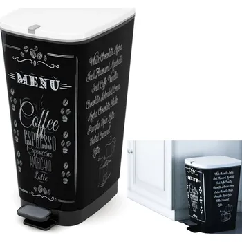 Odpadkový koš Odpadkový koš Keter Coffee Menu 50 l černý