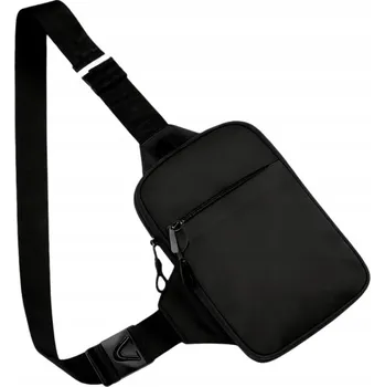 Pánská taška přes rameno černá, lehká, s kapsami - velká verze