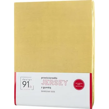 Prostěradlo Prostěradlo jersey s gumou 220x200+30 cm hořčicové