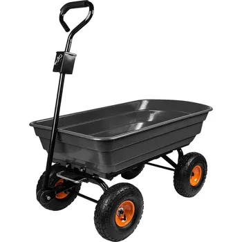 Kolečko HOGLER 3958 Zahradní přepravní vozík výklopný, 300 Kg, šedá