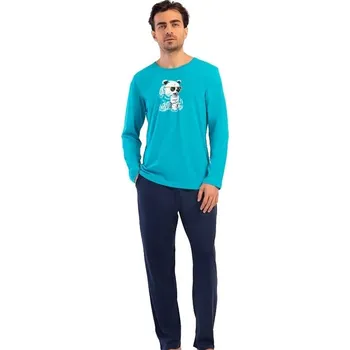 Pyžamo pro muže s ledním medvědem 1P1849 modrá s