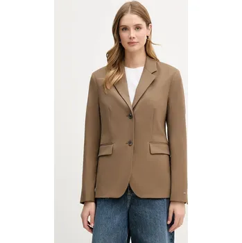 Dámské oblečení Sako s přídavkem vlny Tommy Hilfiger WW0WW46662 hnědá 88X, vel. 34
