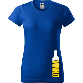 Dámské tričko DOBRÝ TRIKO Dámské tričko s potiskem Vínko Barva: Královsky modrá, Velikost: 3XL