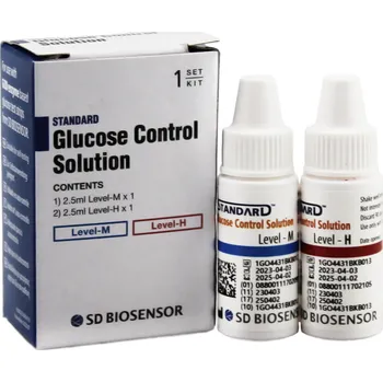 Odběrové pero Kontrolní roztok pro ověření funkce glukometru SD