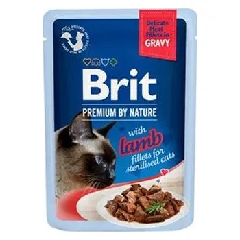 Krmivo pro kočku Brit Premium Cat D Fillets Gravy Lamb Sterilised 85g