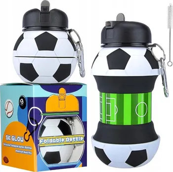 LAHEV NA PITÍ SKLÁDACÍ FOTBALOVÝ MÍČ NA VODU S NÁUSTKEM LÁHEV 550 ml PRO DĚTI