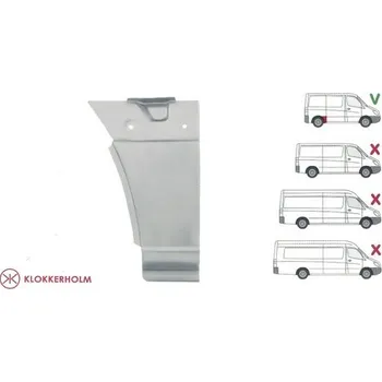 Blatník karosérie KLOKKERHOLM lem zadního blatníku pravý DODGE SPRINTER (906), 01.07-12.09,MERCEDES SPRINTER 209-524, 04.06-10.13,SPRINTER 210-519, 10.13-06.18,VOLKSWAGEN CRAFTER (2E), 12.05-04.17 OE A9066375309,9066375309,2E1 809 158