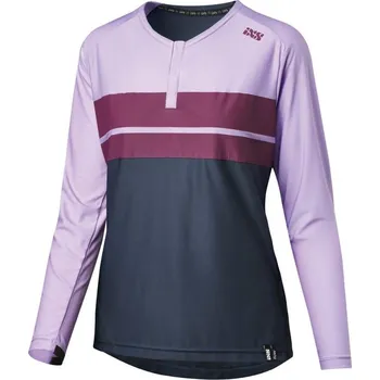 cyklistický dres IXS Women's Flow Lite 1.0 henley, lavender-marine, 40 40
