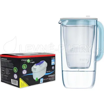 Filtrační konvice Brita skleněná konvice 2,5l + 4 filtry Logic