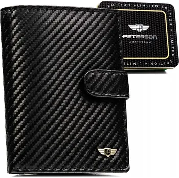 Peněženka Peterson pánská peněženka z pravé kůže černá - muž