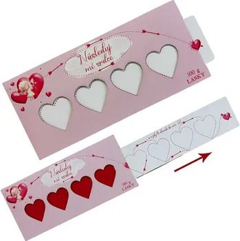 Čokoláda Interaktivní mléčná čokoláda 100g pro zamilované - Amor 100 gram