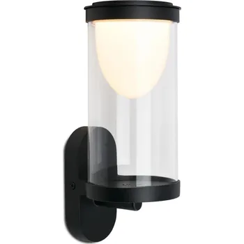 Venkovní osvětlení BRILONER LED nabíjecí nástěnné svítidlo, venkovní, dotykový vypínač, vyměnitelné baterie, vč. USB-C kabelu, stmívatelné, IP44, černé 3930015