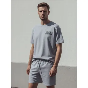 Pánské pyžamo Sinsay - Bavlněná dvoudílná pyžama s potiskem - šedá - 047GW-09M - 047GW-09M-S