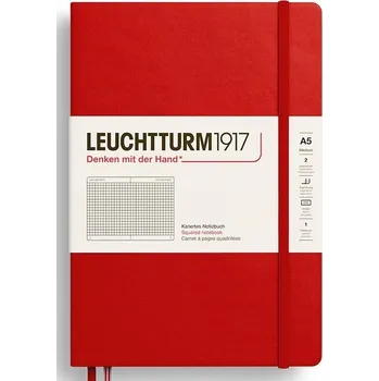 Zápisník Cherry Hardcover Medium (A5) čtverečkovaný