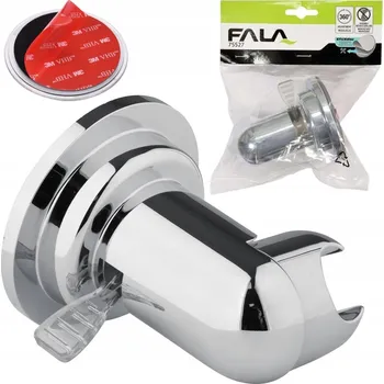 Sprchový držák Držák sprchové hlavice Fala stříbrný ABS