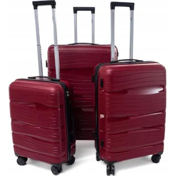 Sada 3 kufrů KEMER RGL PP3 Bordó (vínová)