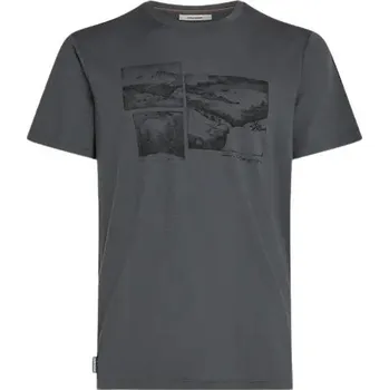 Pánské termoprádlo Pánské termotriko s krátkým rukávem Icebreaker Merino 150 Tech Lite Short Sleeve Tee Journey Mens obsidian M