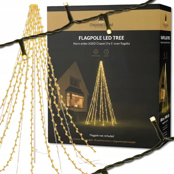 Vánoce Světelný řetěz FAIRYBEL 600 cm do zásuvky bílý