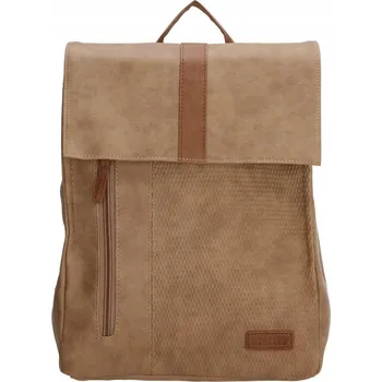 Městský batoh Béžový elegantní kožený batoh „Twister“